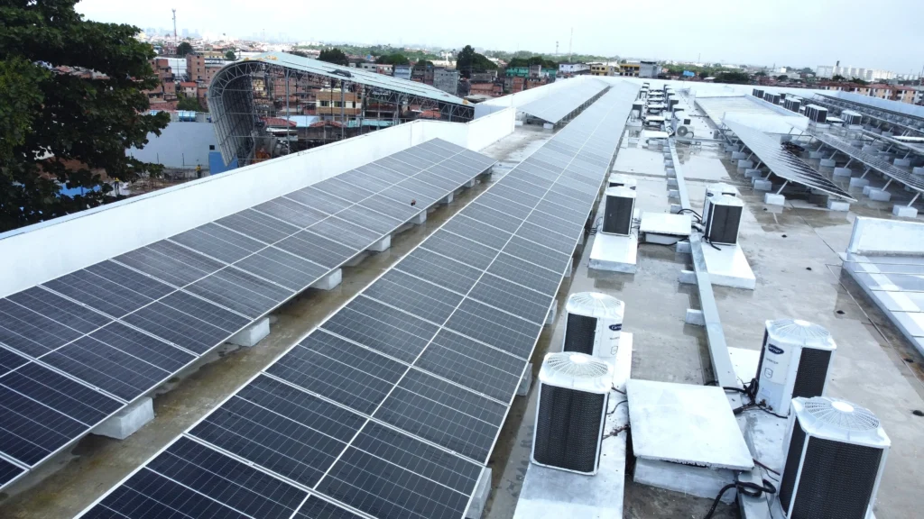 Solar panel in Büro
